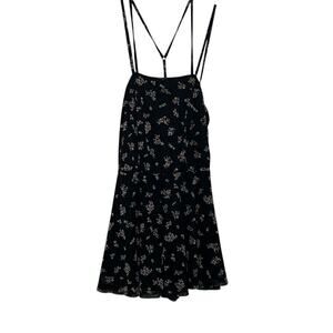 Black Floral Romper M